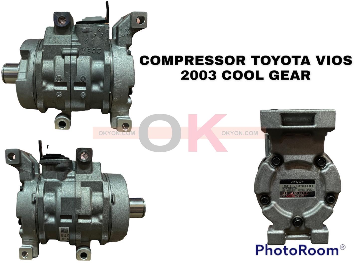 คอมแอร์ใหม่ TOYOTA VIOS 2003 COOL GEAR ไม่มีชุดหน้า T
