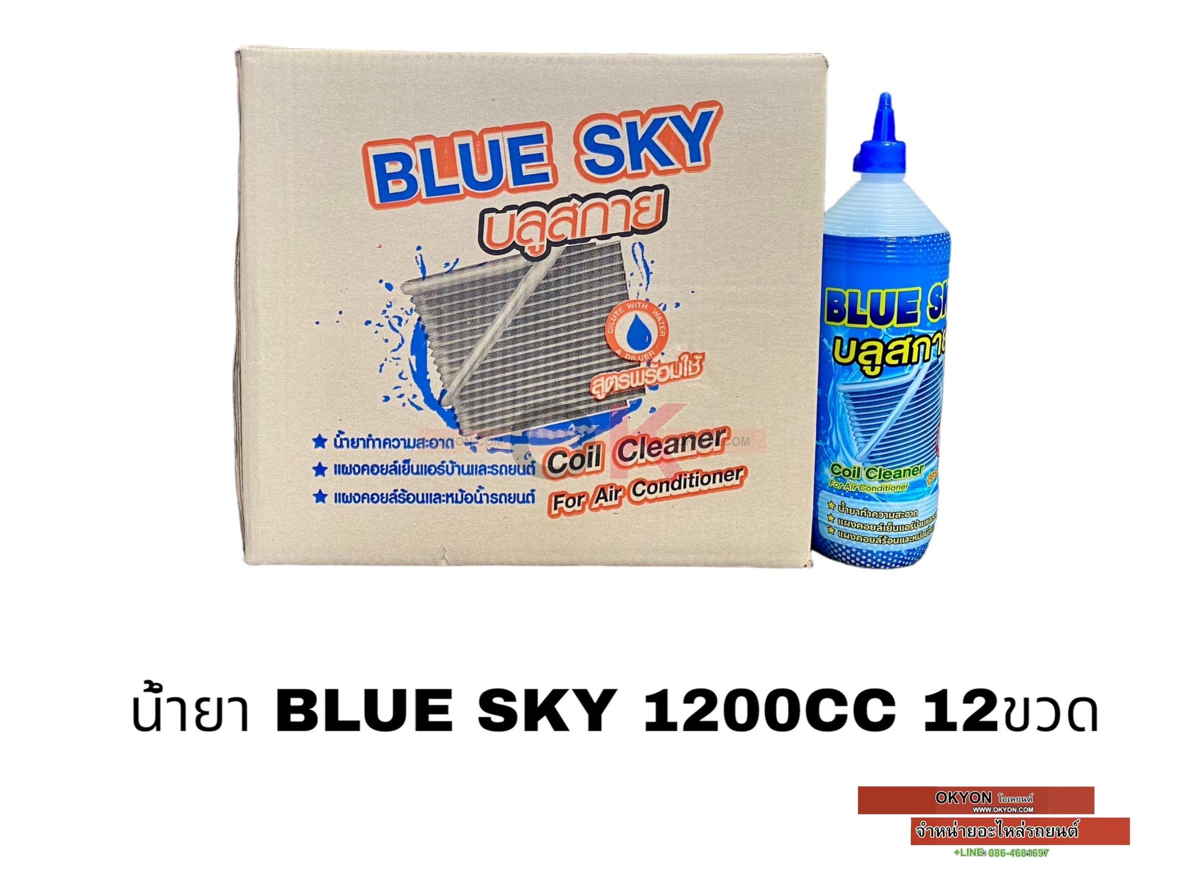 น้ำยา BLUE SKY สีฟ้า (ลัง)*