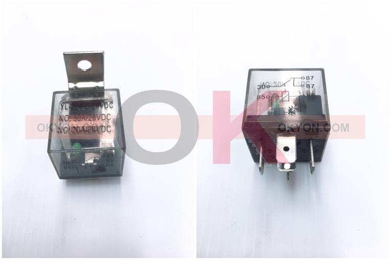 รีเลย์ไฟหน้า EP 12V 5 ขา ตัวใส+LED
