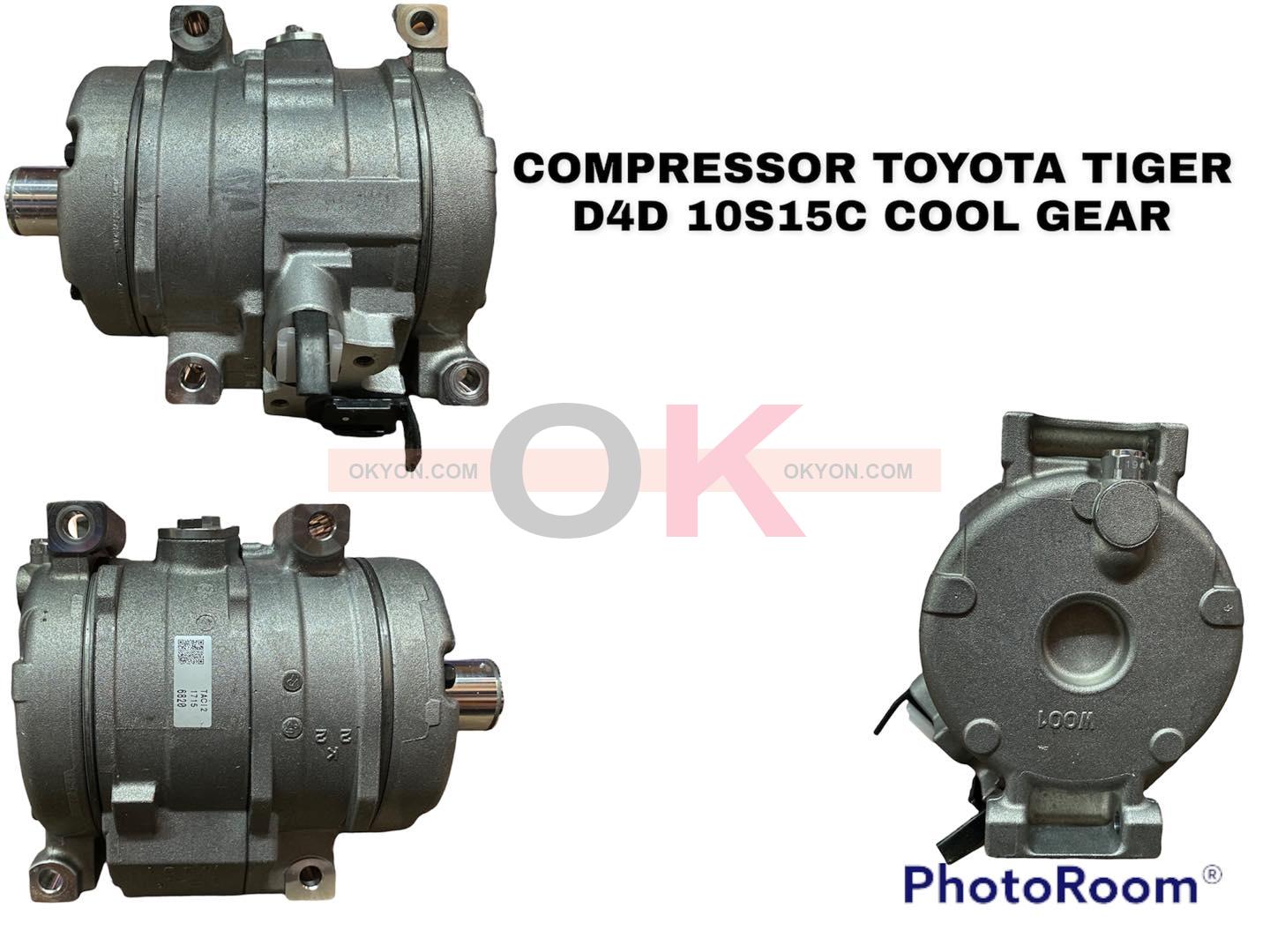 คอมแอร์แท้ TOYOTA TIGER D4D ไม่มีมู่เล่ COOLGEAR T*