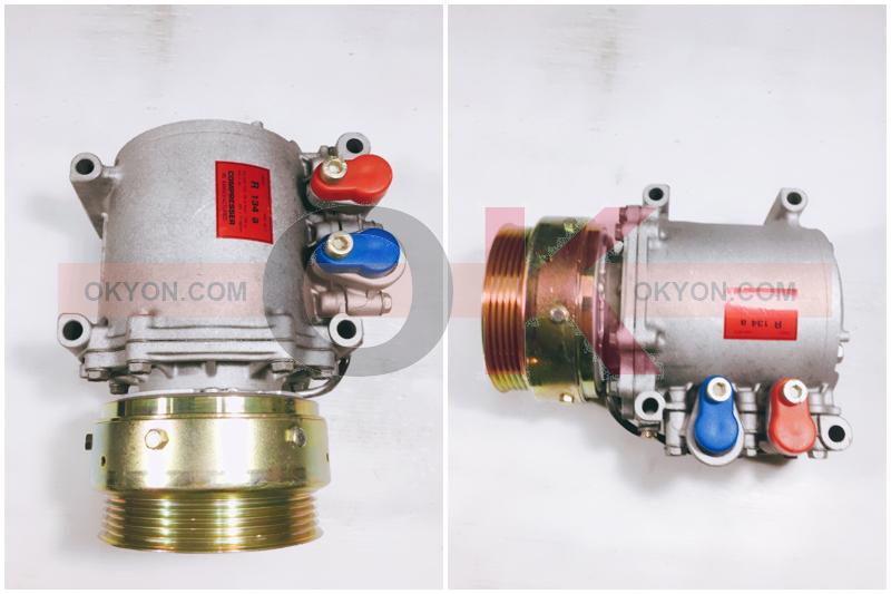 คอมแอร์บิ้ว MITSUBISHI GLX R134 เฟือง หน้าหม้อน้ำ 1.6 ซ้าย