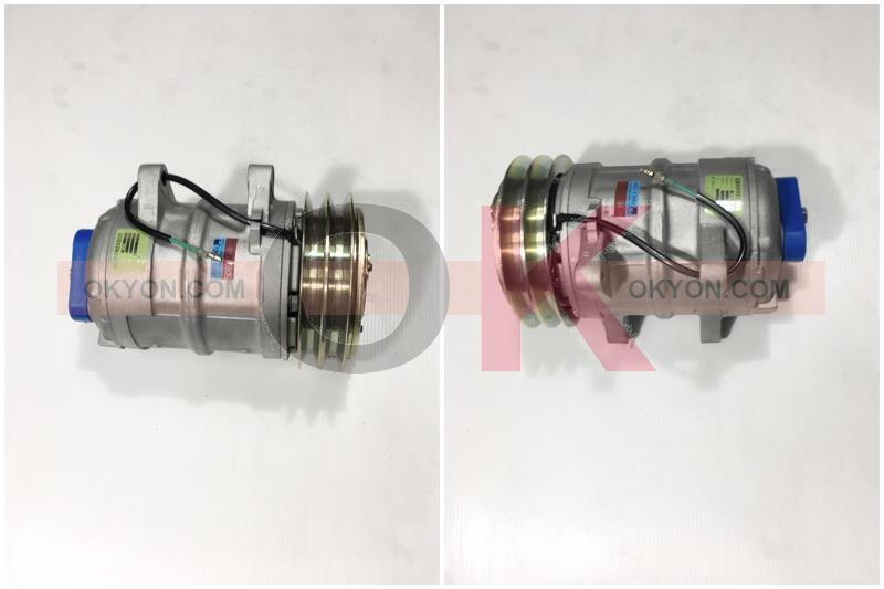 คอมแอร์บิ้ว ISUZU KIKI หูเกีลยว ร่องคู่ 24V