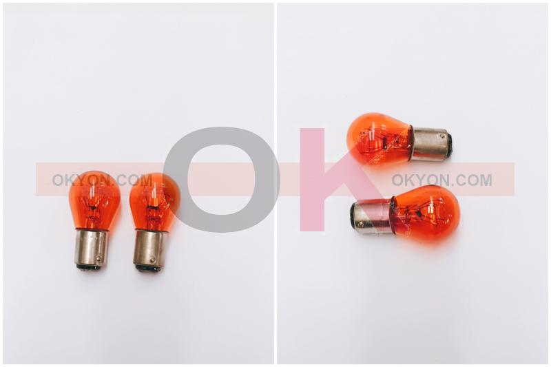 หลอดไฟ 2จุด 1016 12V สีส้มตรง VN