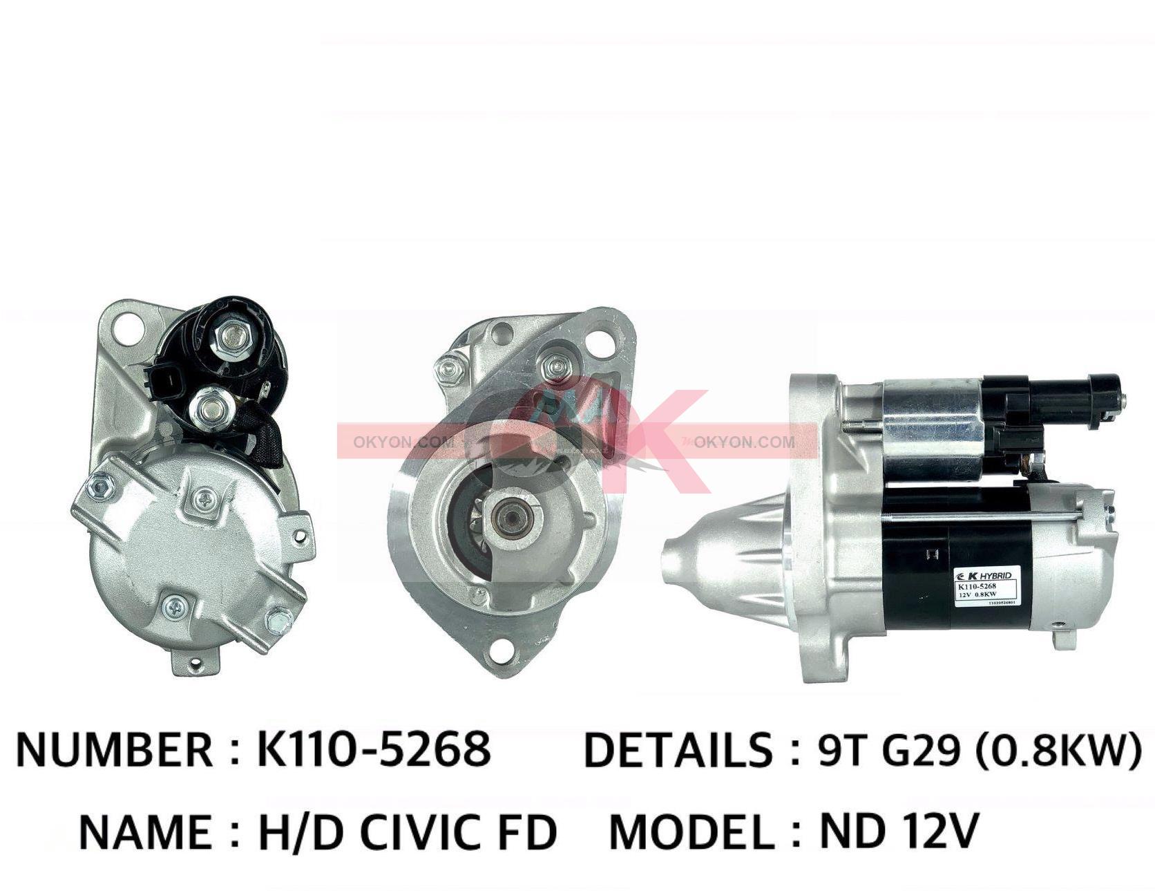 ไดสตาร์ทบิ้ว HONDA CIVIC 2006-2011 CRV 2003-2007 นางฟ้า BK*