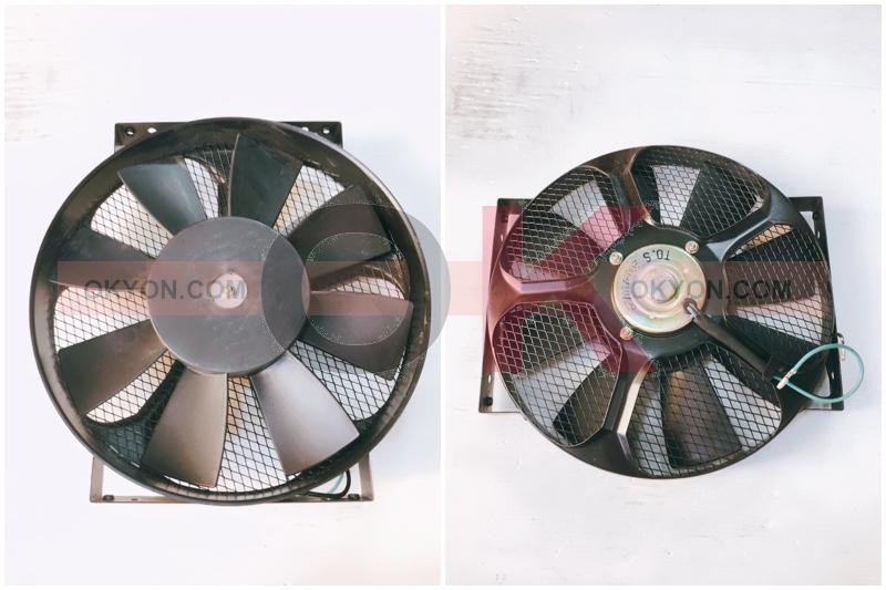 พัดลม10นิ้วหนา 8ใบ เป่า 24V ใต้หวัน