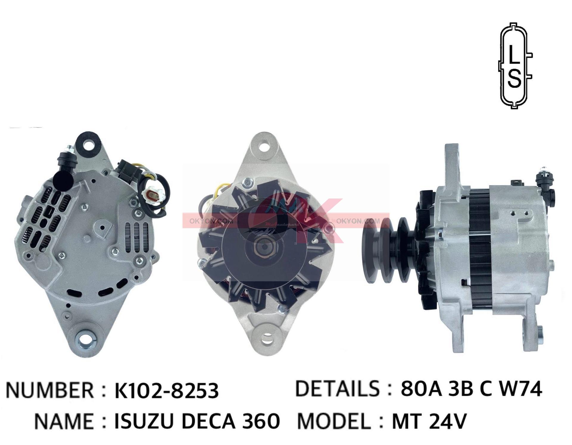 ไดชาร์จใหม่ ISUZU DECA 360 7PK 